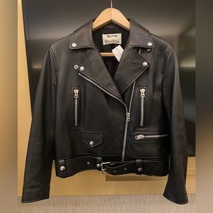 Acne studious merlyn leather jacket